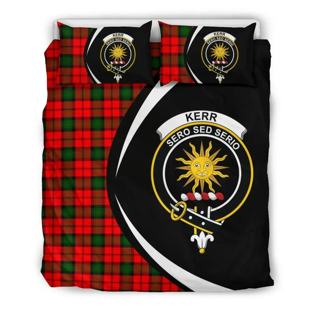 Kerr Modern Clan Bedding Set, Scottish Tartan Kerr Modern Clan Bedding Set Circle Style