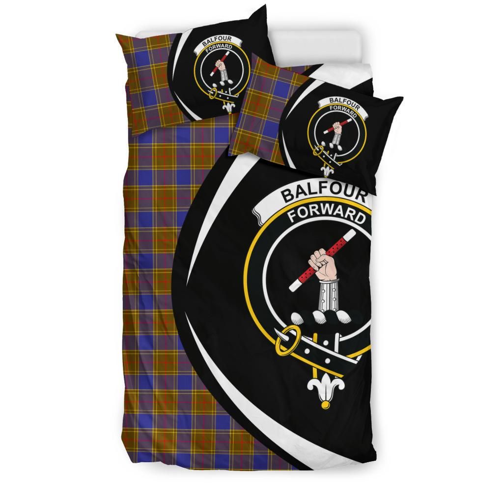 Balfour Modern Clan Bedding Set, Scottish Tartan Balfour Modern Clan Bedding Set Circle Style