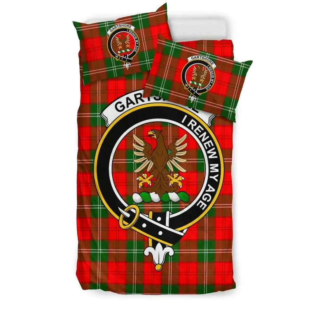 Gartshore Clan Bedding Set, Scottish Tartan Gartshore Clan Bedding Set Crest Style