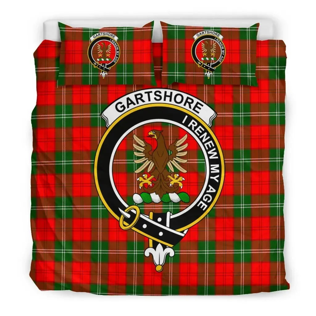 Gartshore Clan Bedding Set, Scottish Tartan Gartshore Clan Bedding Set Crest Style