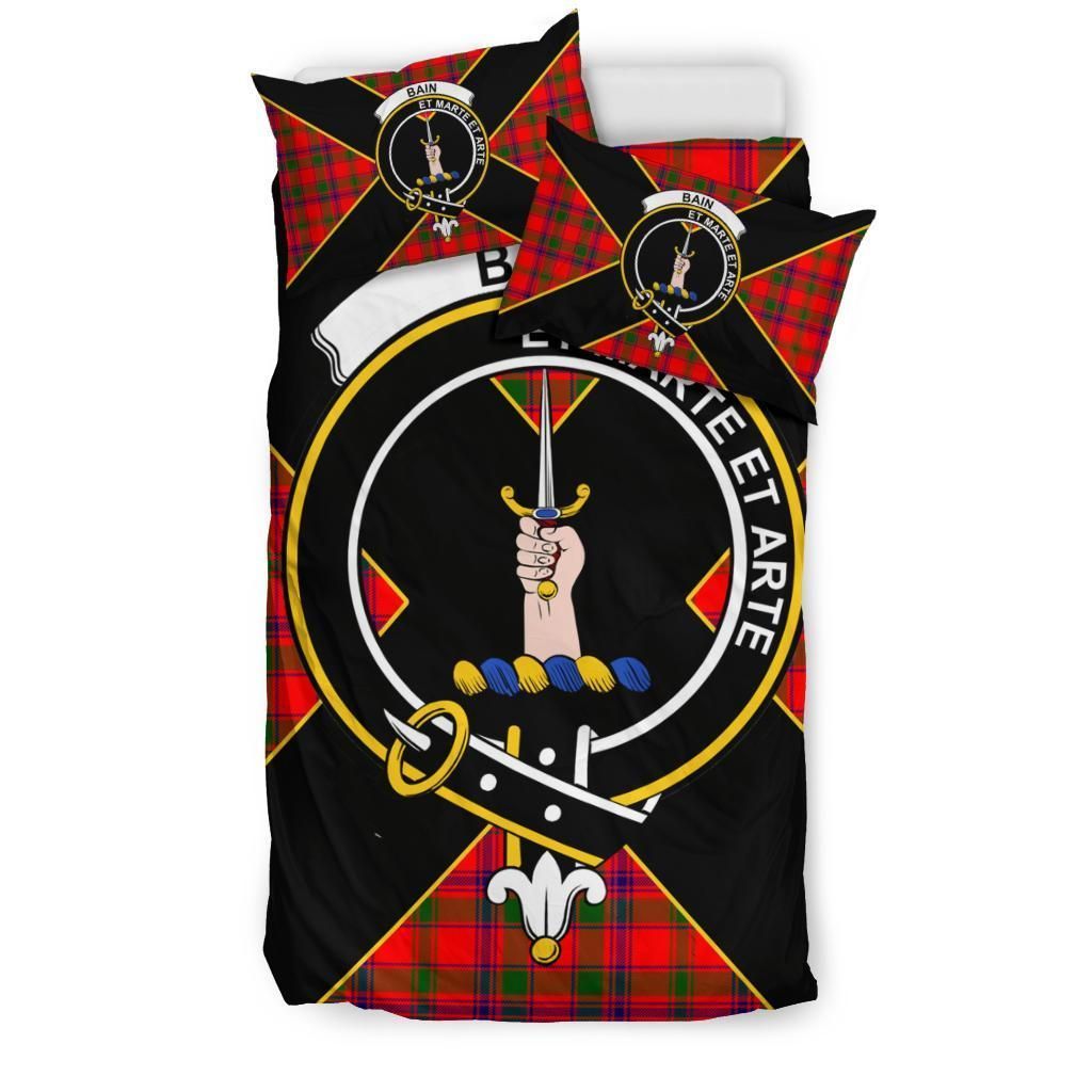 Bain Clan Bedding Set, Scottish Tartan Bain Clan Bedding Set Luxury Style