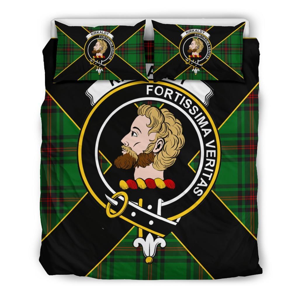 Kirkaldy Clan Bedding Set, Scottish Tartan Kirkaldy Clan Bedding Set Luxury Style