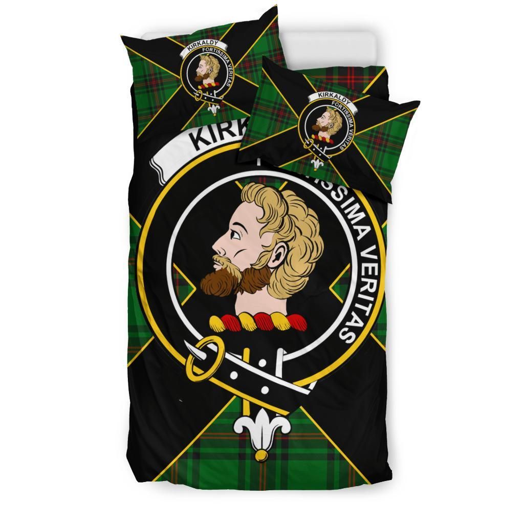 Kirkaldy Clan Bedding Set, Scottish Tartan Kirkaldy Clan Bedding Set Luxury Style