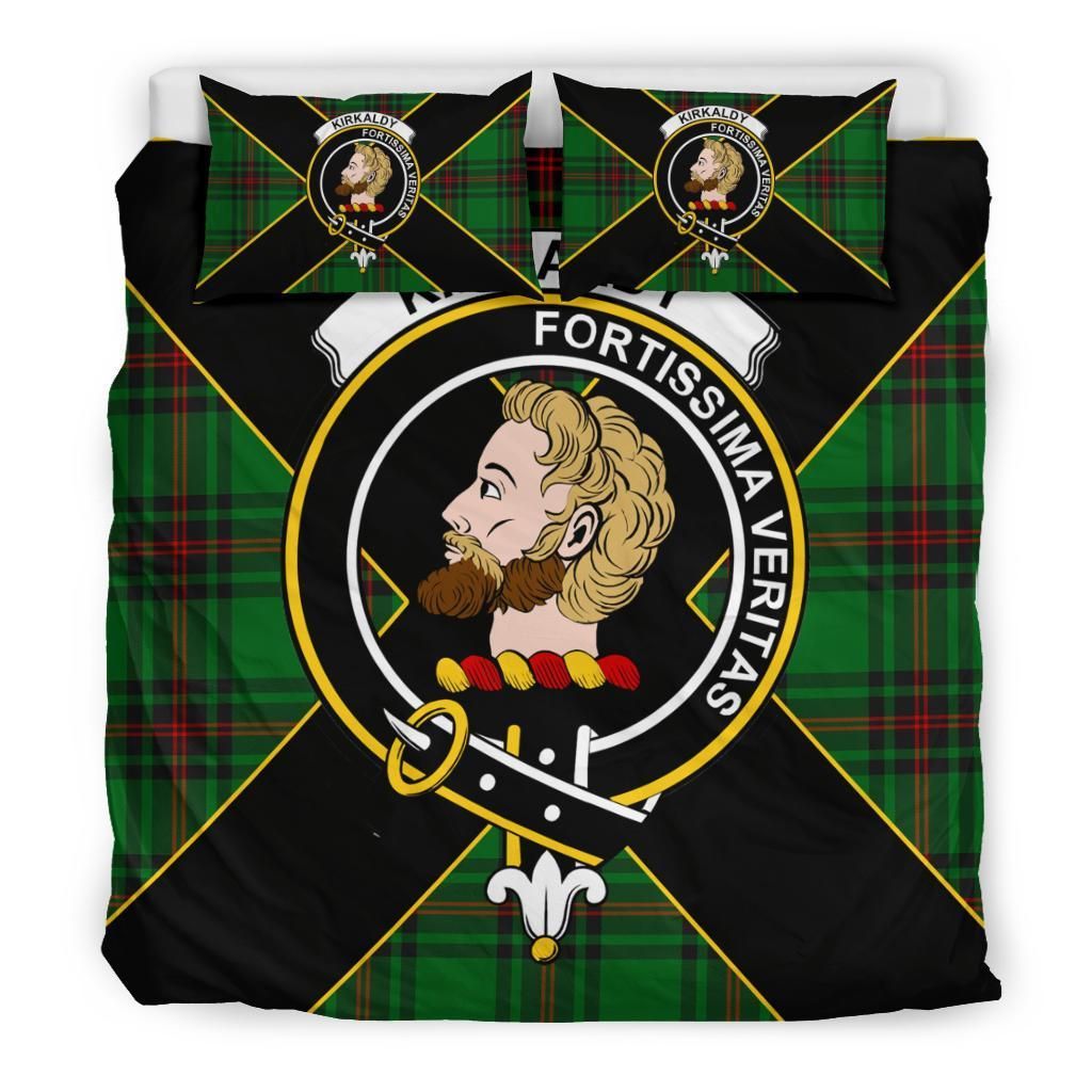 Kirkaldy Clan Bedding Set, Scottish Tartan Kirkaldy Clan Bedding Set Luxury Style