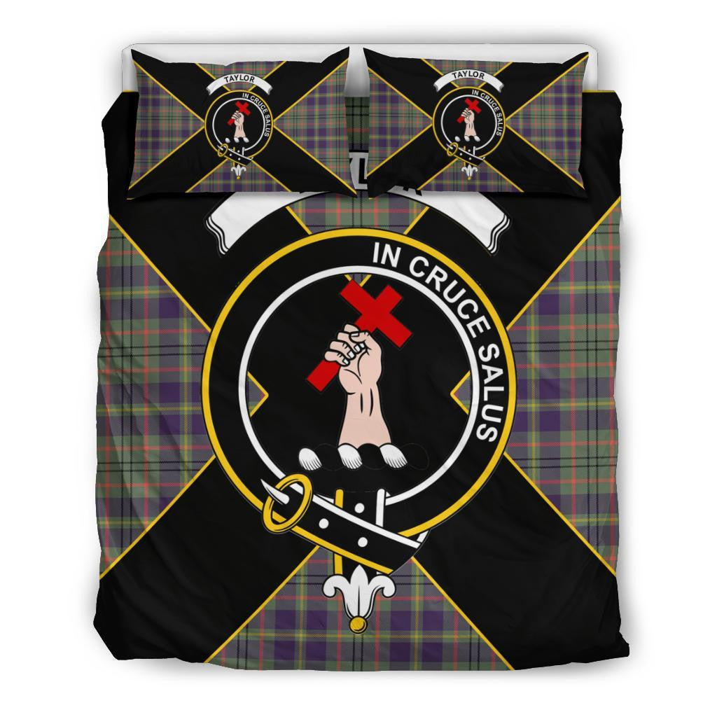 Taylor Clan Bedding Set, Scottish Tartan Taylor Clan Bedding Set Luxury Style
