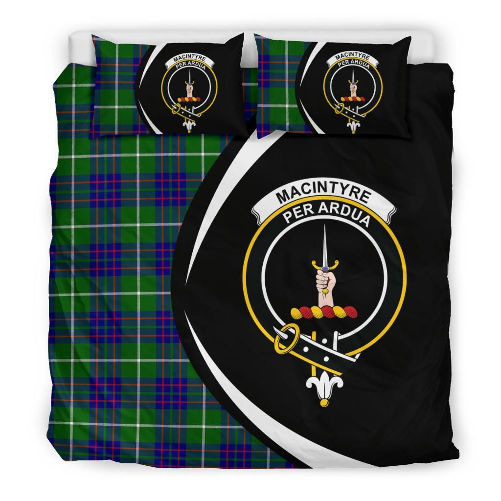 Macintyre Hunting Modern Clan Bedding Set, Scottish Tartan Macintyre Hunting Modern Clan Bedding Set Circle Style