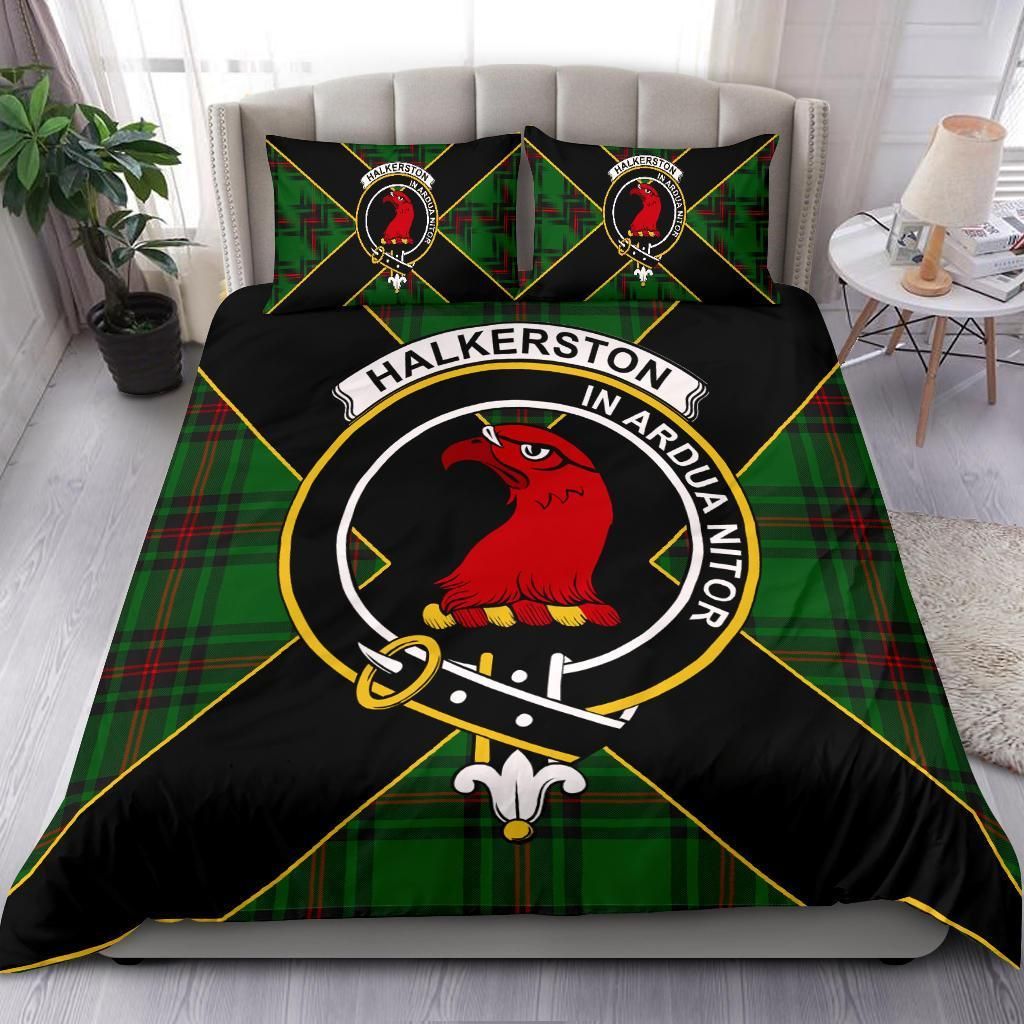 Halkerston Clan Bedding Set, Scottish Tartan Halkerston Clan Bedding Set Luxury Style