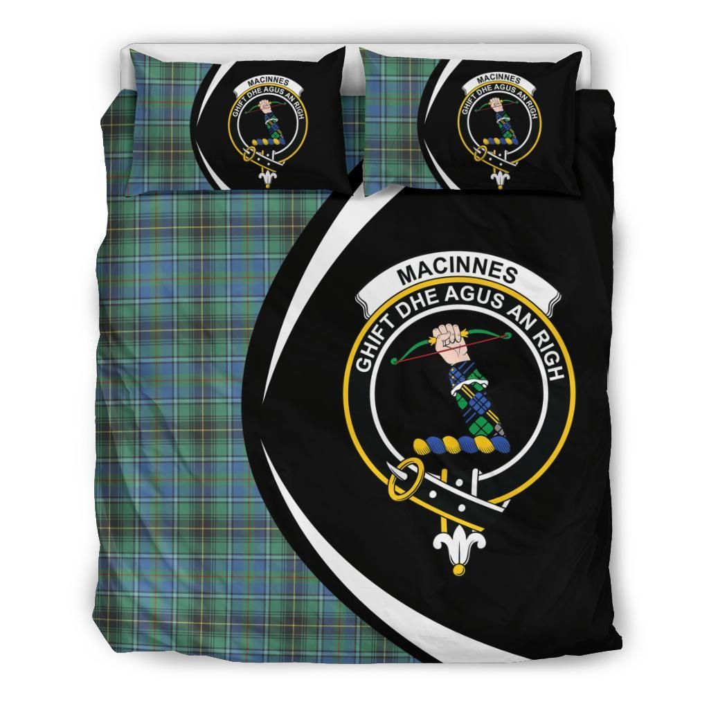 Macinnes Ancient Clan Bedding Set, Scottish Tartan Macinnes Ancient Clan Bedding Set Circle Style