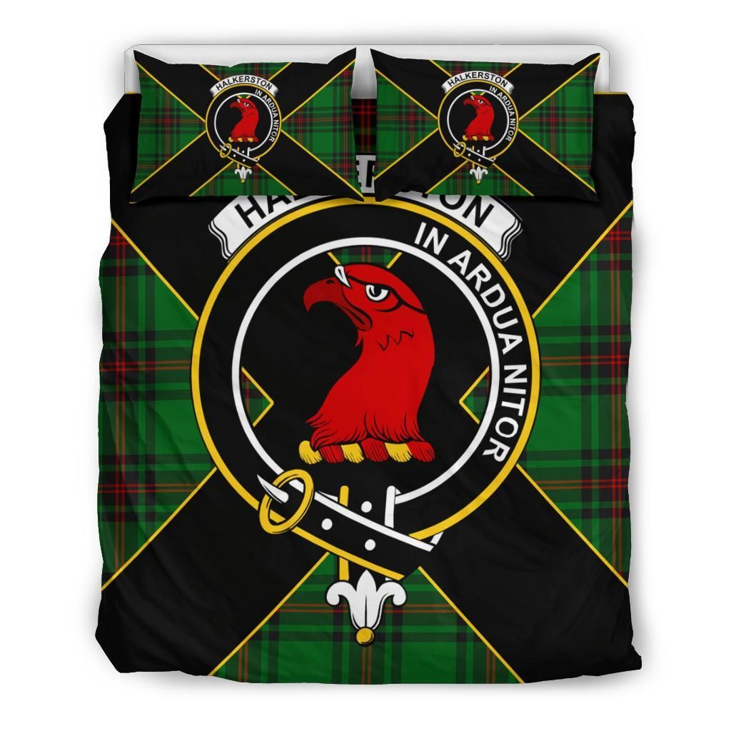 Halkerston Clan Bedding Set, Scottish Tartan Halkerston Clan Bedding Set Luxury Style