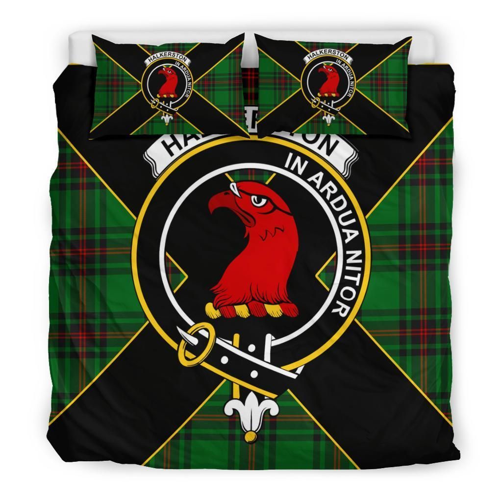 Halkerston Clan Bedding Set, Scottish Tartan Halkerston Clan Bedding Set Luxury Style