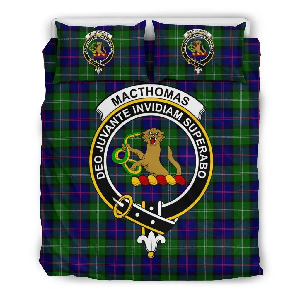 MacThomas Clan Bedding Set, Scottish Tartan MacThomas Clan Bedding Set Crest Style