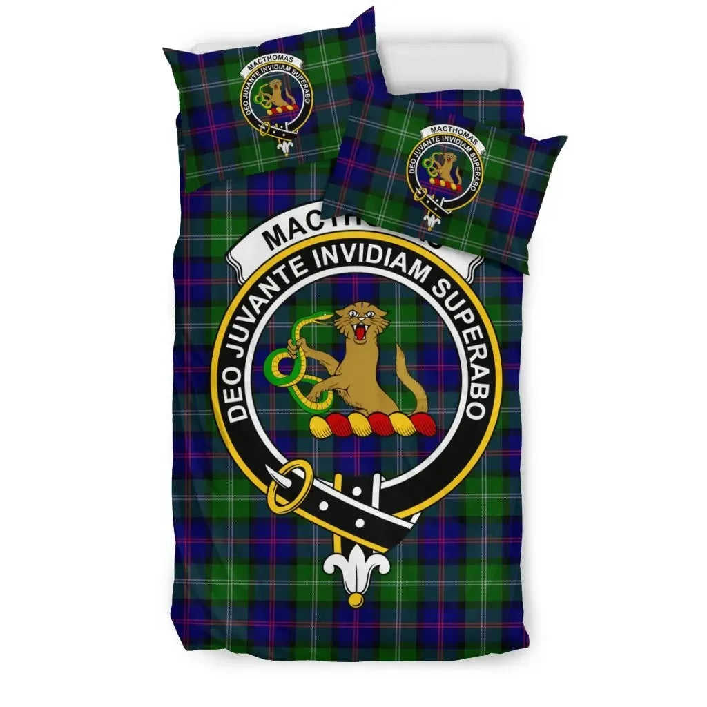 MacThomas Clan Bedding Set, Scottish Tartan MacThomas Clan Bedding Set Crest Style