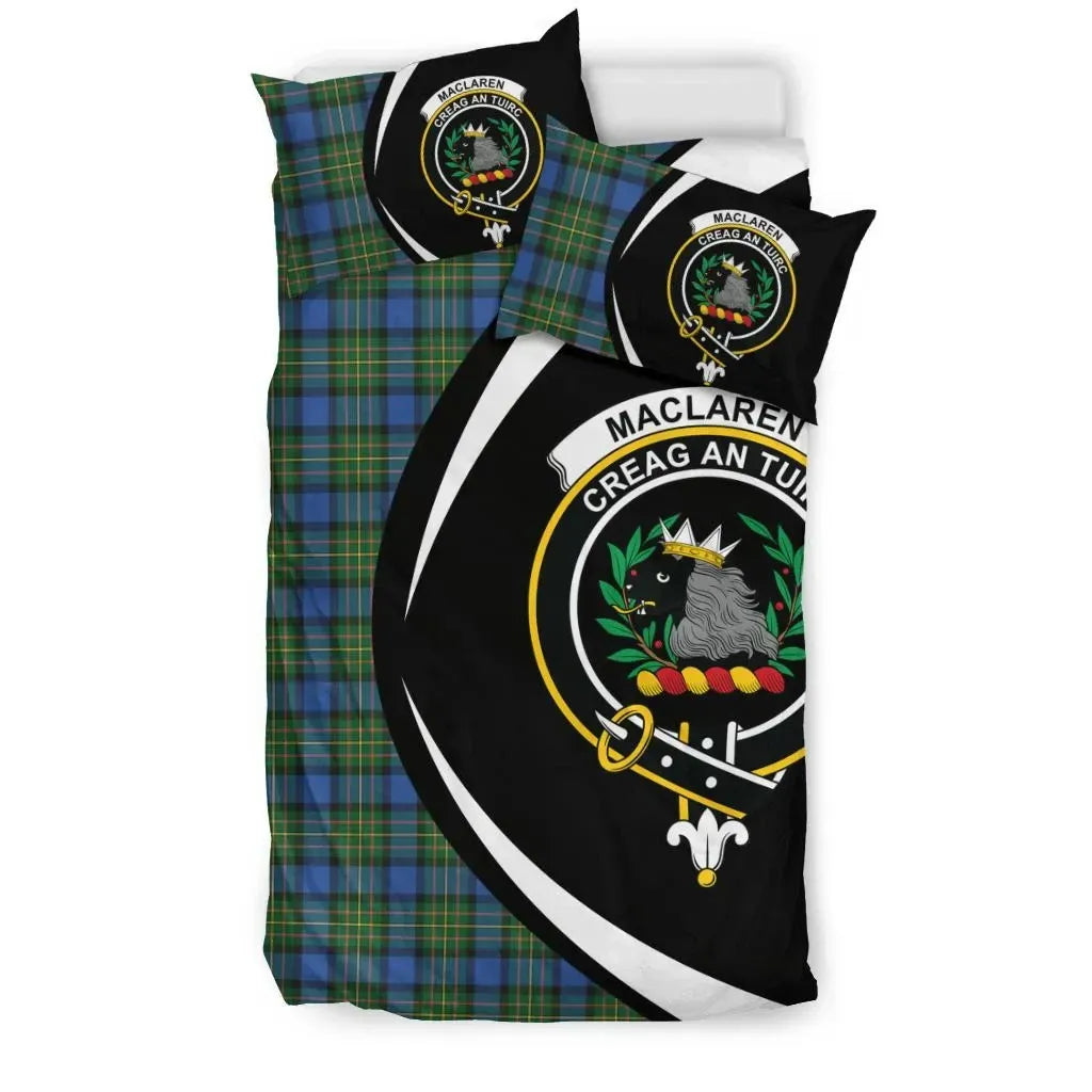 Maclaren Ancient Clan Bedding Set, Scottish Tartan Maclaren Ancient Clan Bedding Set Circle Style
