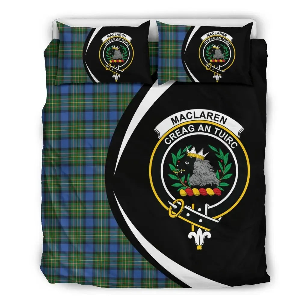 Maclaren Ancient Clan Bedding Set, Scottish Tartan Maclaren Ancient Clan Bedding Set Circle Style