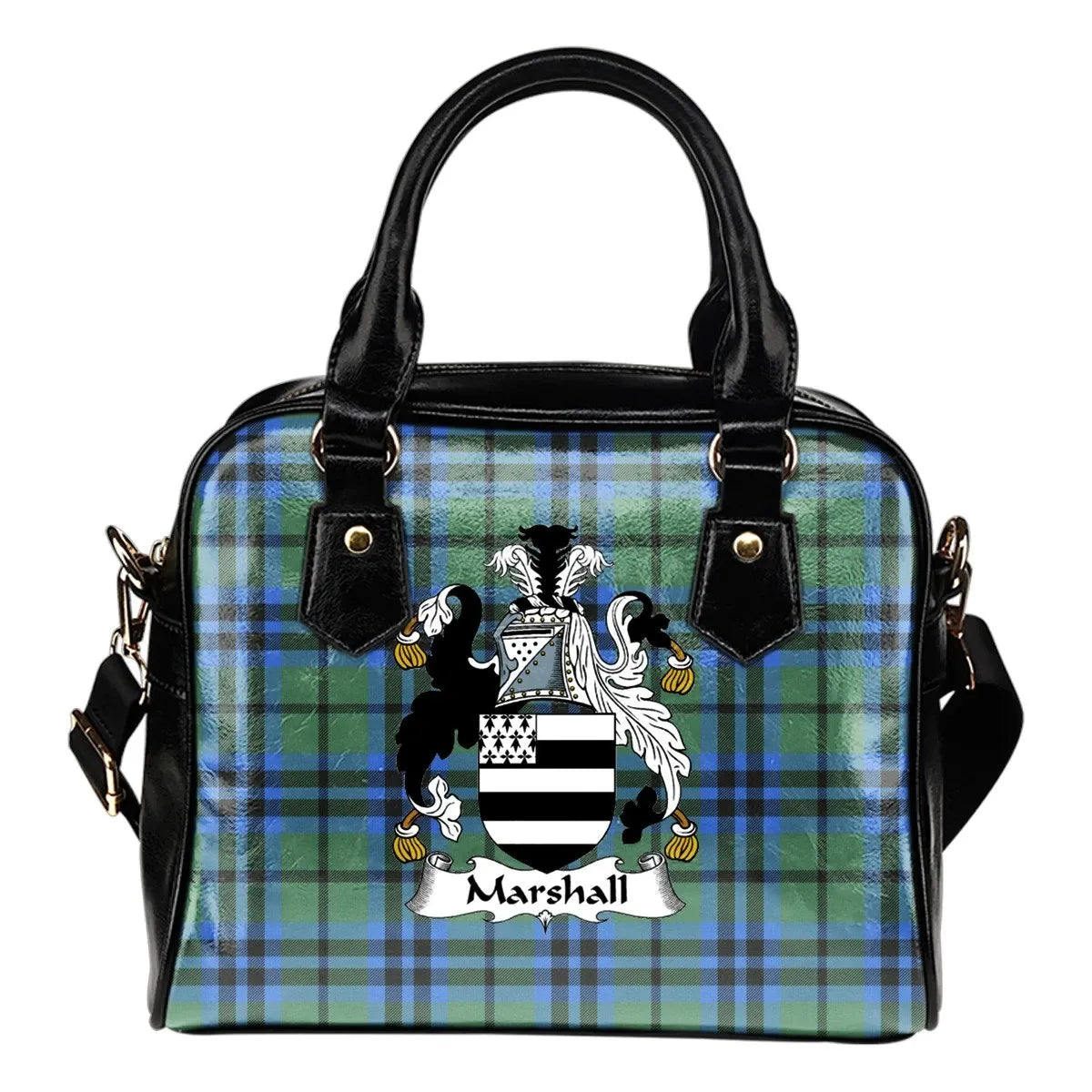 Marshall Tartan Crest Shoulder Handbag