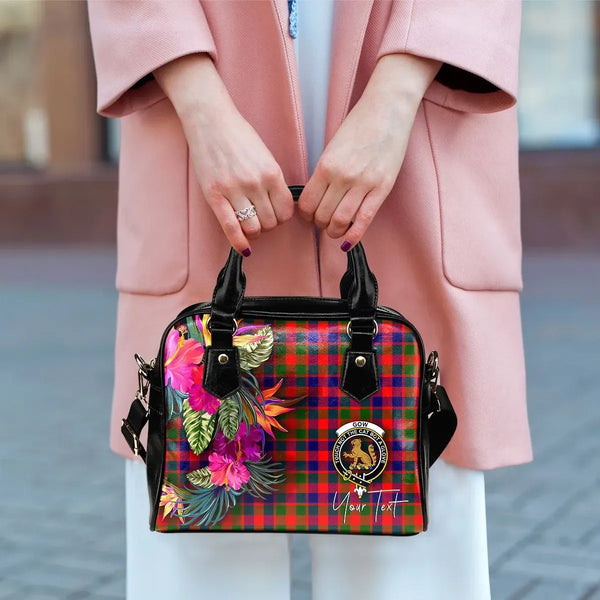 Gow (or McGouan) Tartan Hibiscus Shoulder Handbag