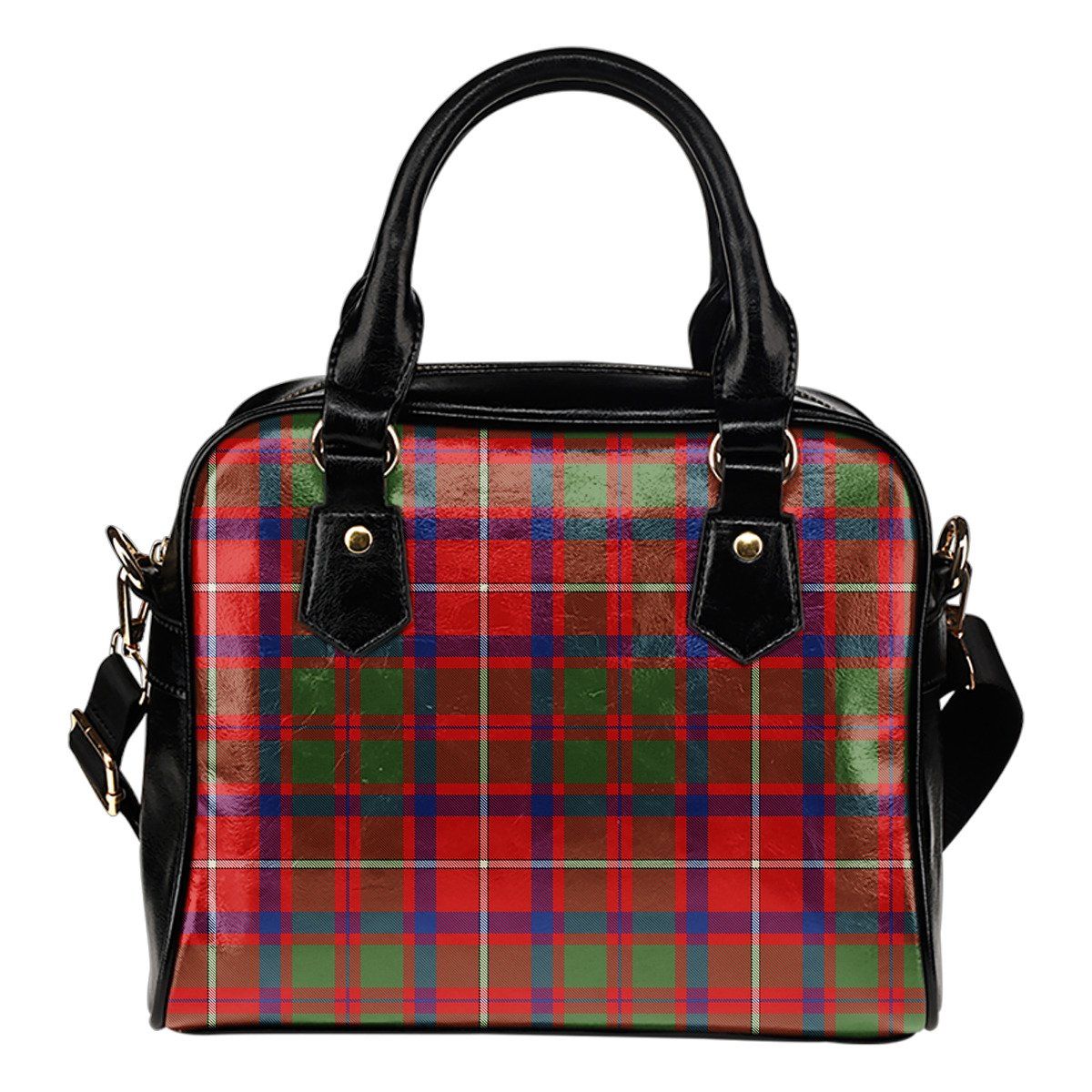 Shaw Red Modern Tartan Plaid Shoulder Handbag