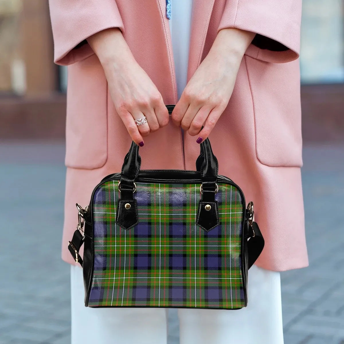 Fergusson Modern Tartan Plaid Shoulder Handbag