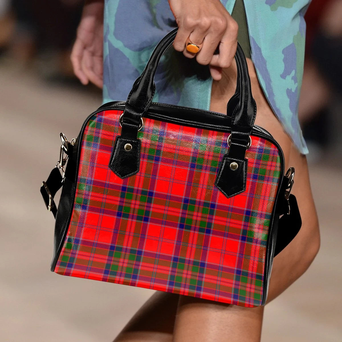 MacGillivray Modern Tartan Plaid Shoulder Handbag