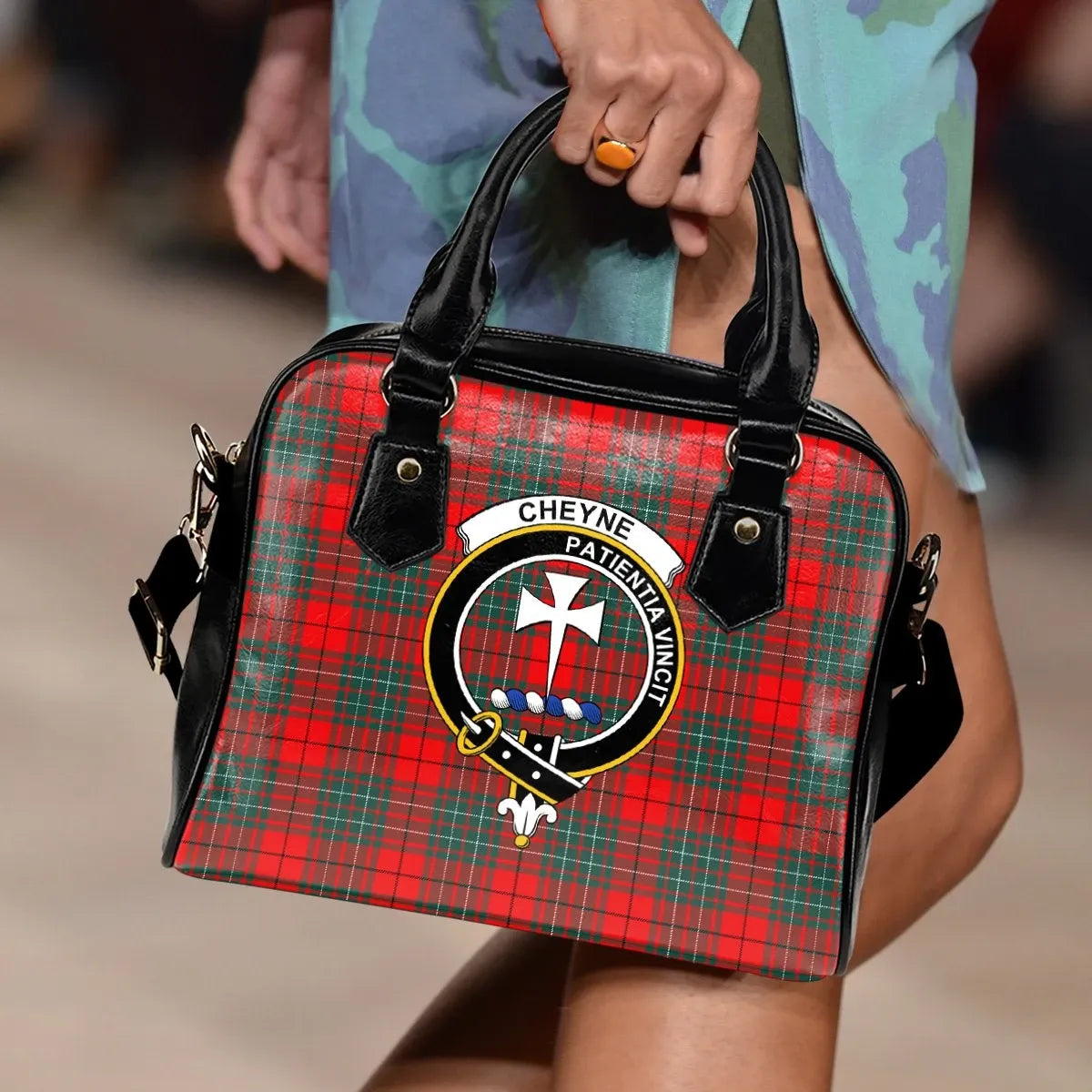 Cheyne Tartan Crest Shoulder Handbag