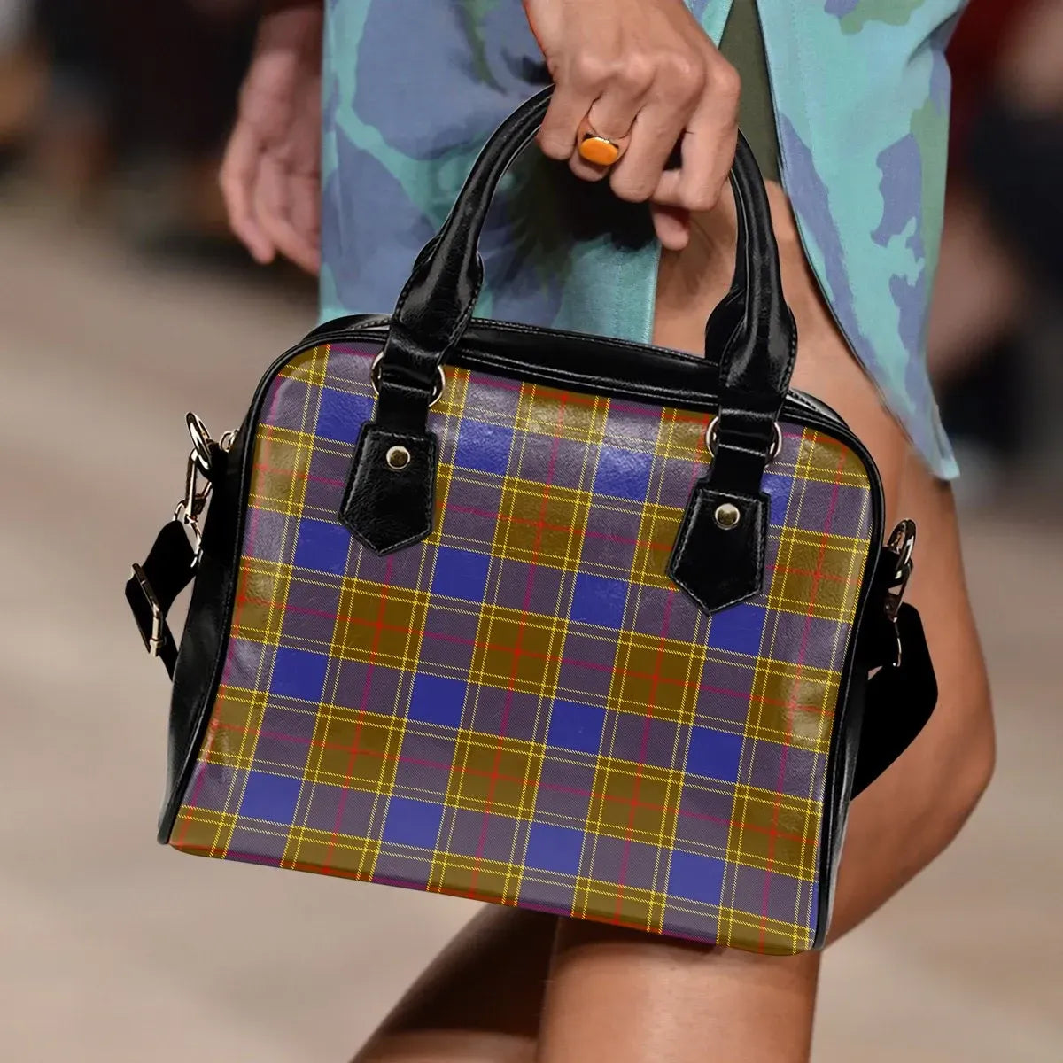 Balfour Modern Tartan Plaid Shoulder Handbag