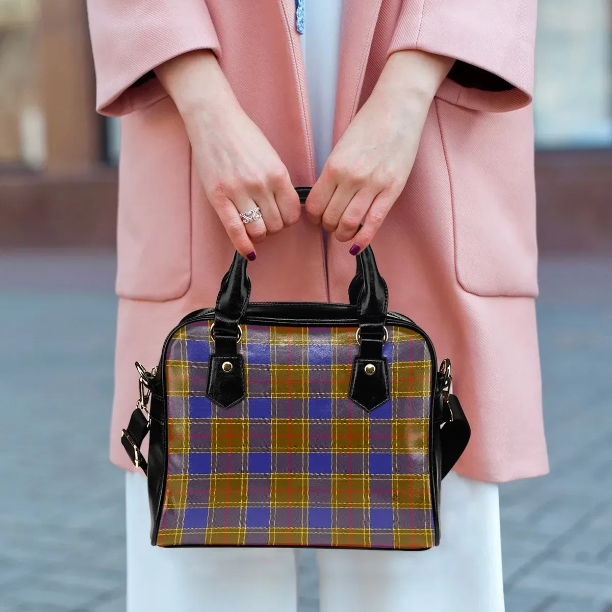 Balfour Modern Tartan Plaid Shoulder Handbag