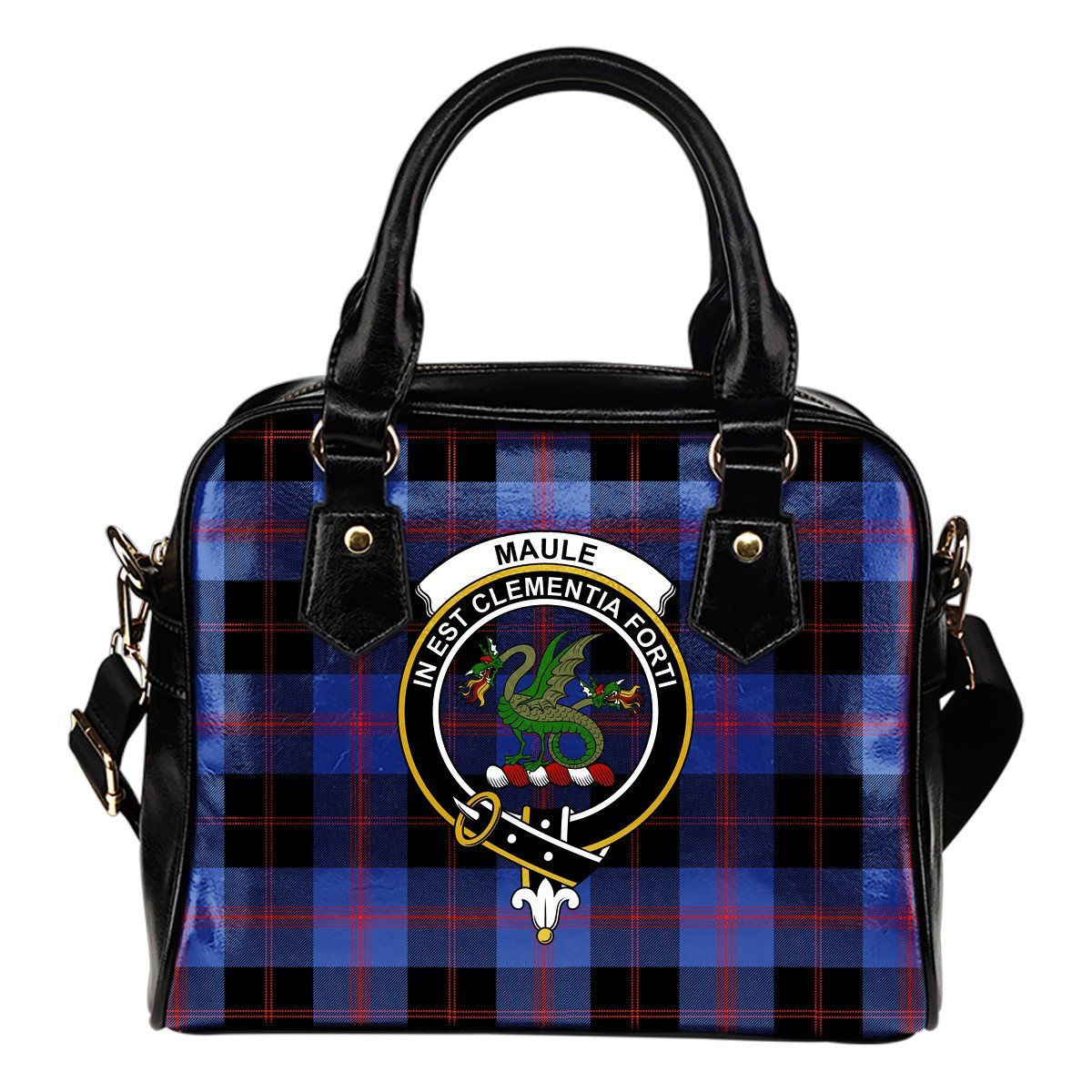 Maule Tartan Crest Shoulder Handbag