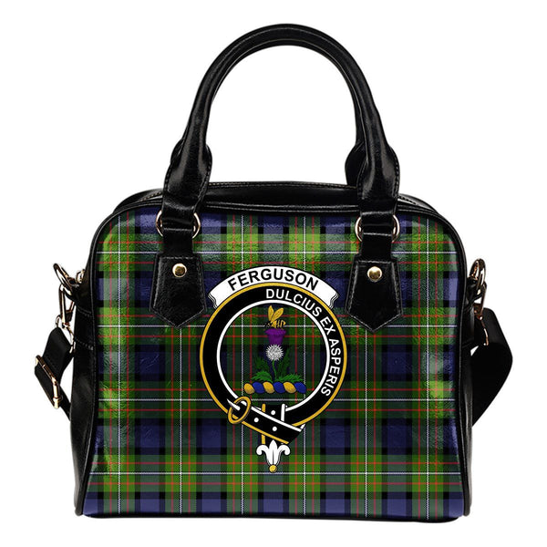 Fergusson Modern Tartan Crest Shoulder Handbag