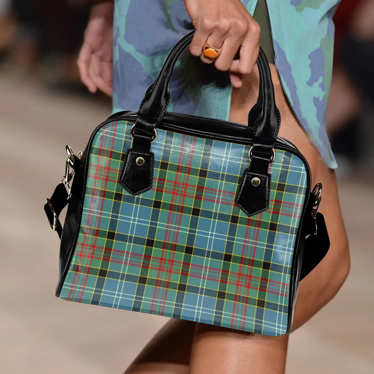 Paisley District Tartan Plaid Shoulder Handbag