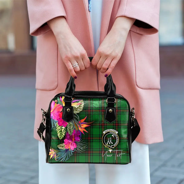 Anstruther Tartan Hibiscus Shoulder Handbag