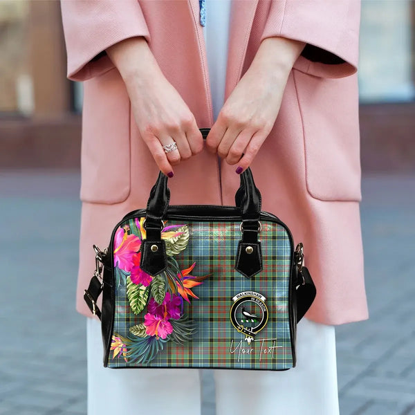 Walkinshaw Tartan Hibiscus Shoulder Handbag
