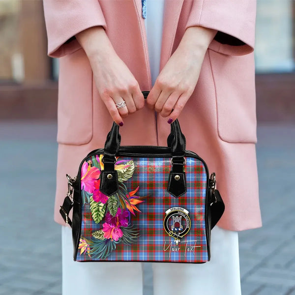 Spalding Tartan Hibiscus Shoulder Handbag