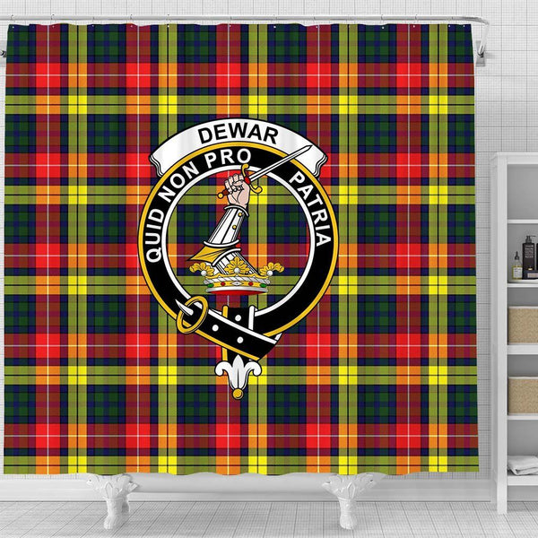 Dewar Tartan Crest Shower Curtain