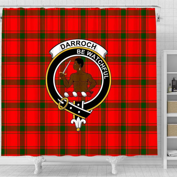 Darroch (Gourock) Tartan Crest Shower Curtain