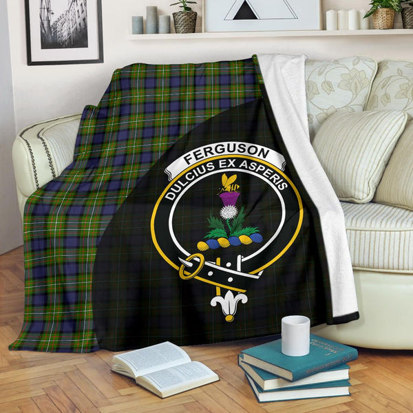 Fergusson Modern Clan Blanket, Scottish Tartan Fergusson Modern Clans Blanket Wave Style