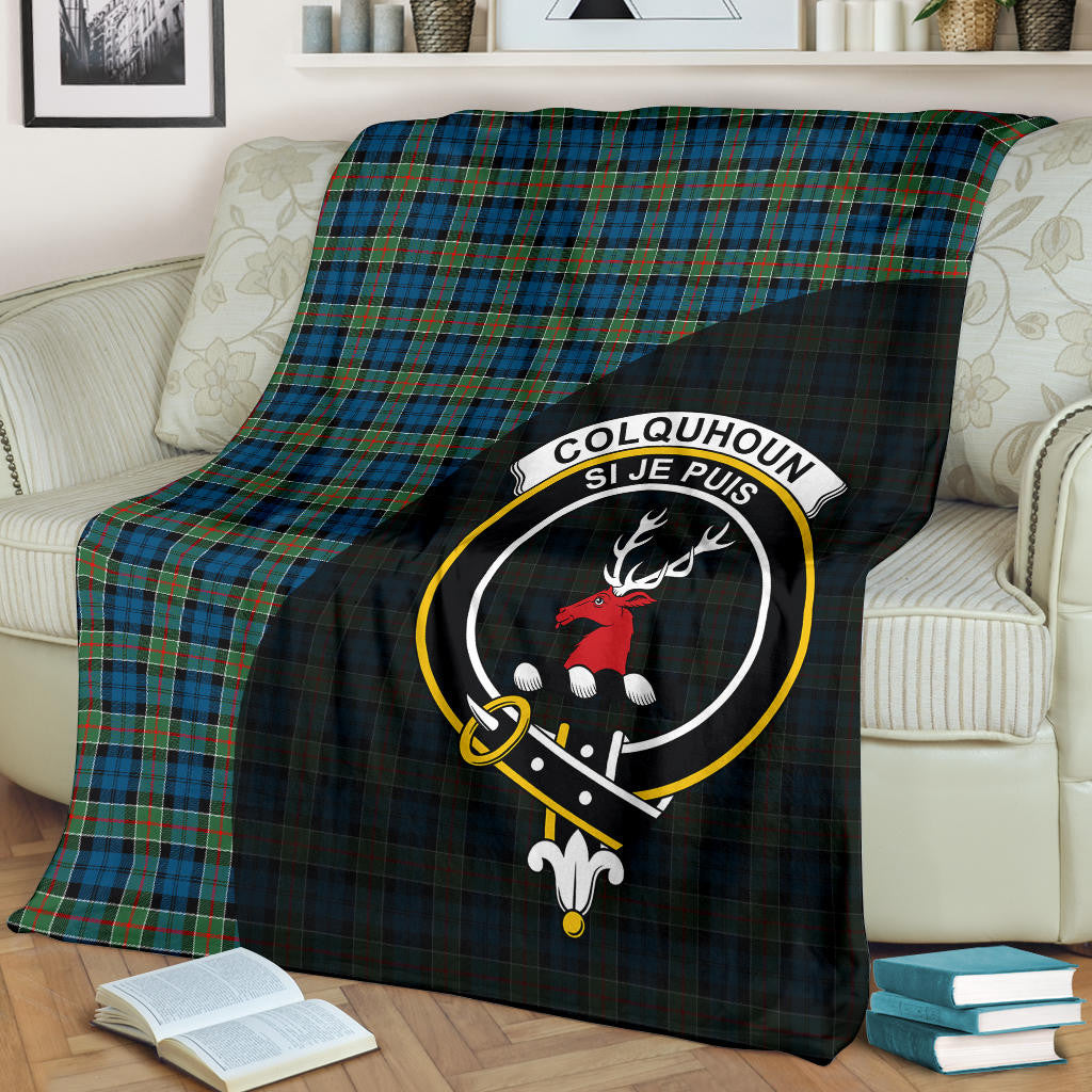 Colquhoun Ancient Clan Blanket, Scottish Tartan Colquhoun Ancient Clans Blanket Wave Style