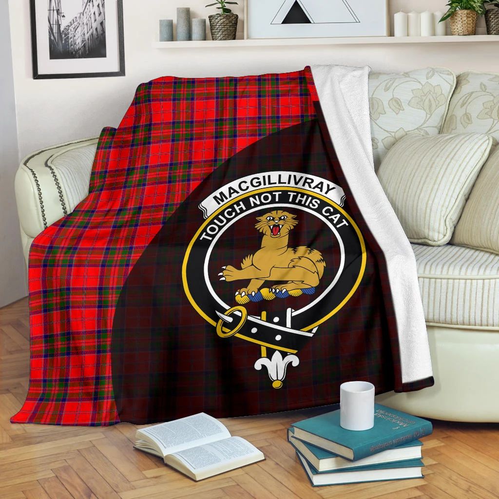 MacGillivray Modern Clan Blanket, Scottish Tartan MacGillivray Modern Clans Blanket Wave Style