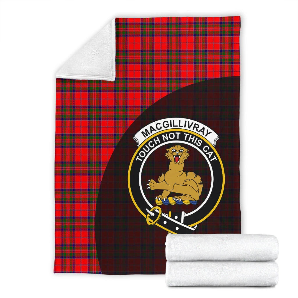 MacGillivray Modern Clan Blanket, Scottish Tartan MacGillivray Modern Clans Blanket Wave Style