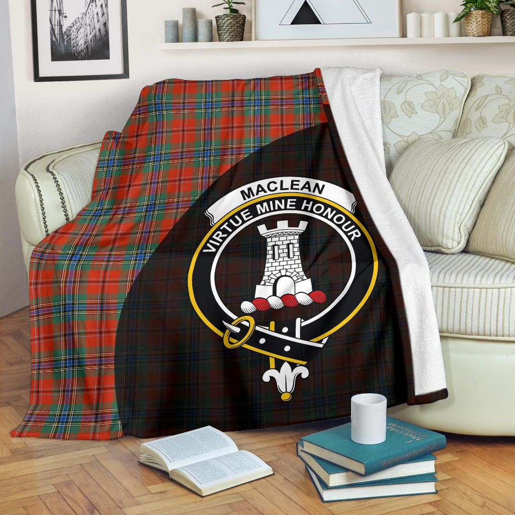 MacLean of Duart Ancient Clan Blanket, Scottish Tartan MacLean of Duart Ancient Clans Blanket Wave Style