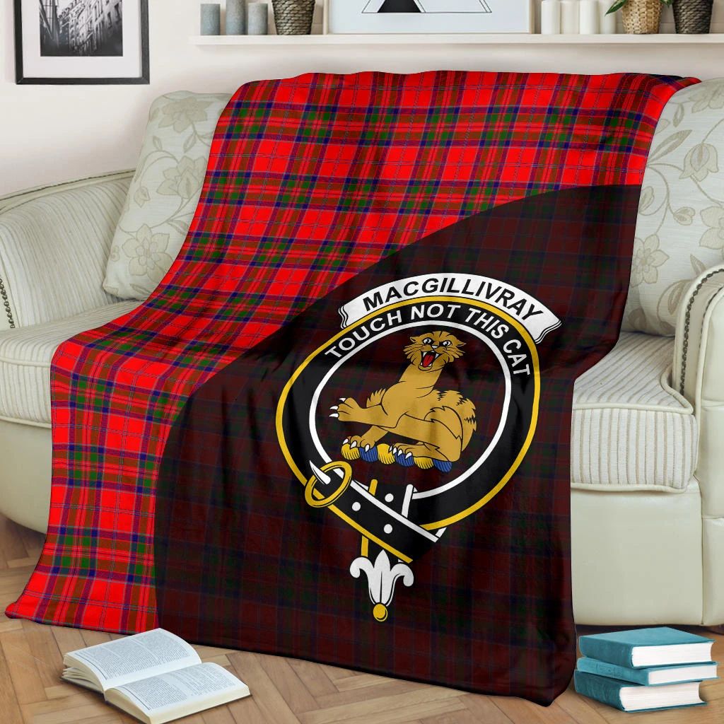 MacGillivray Modern Clan Blanket, Scottish Tartan MacGillivray Modern Clans Blanket Wave Style