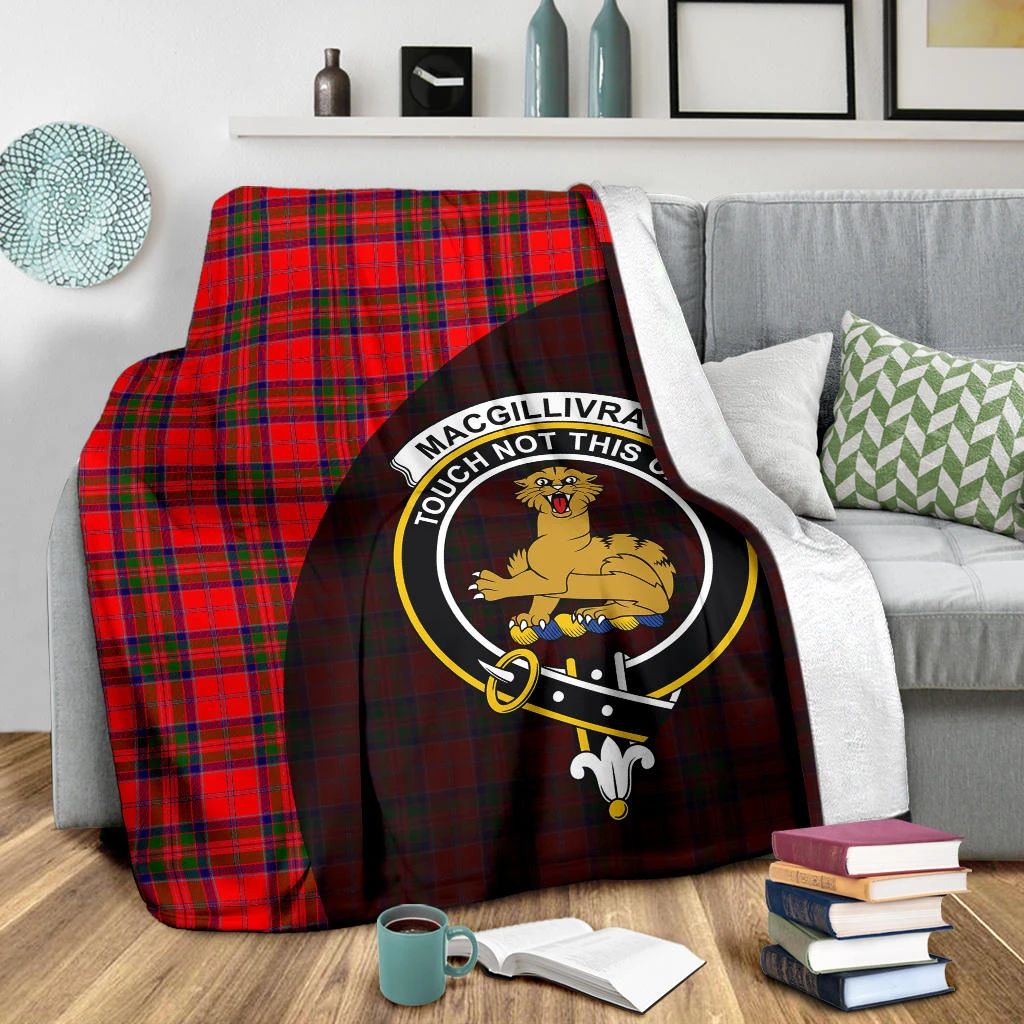 MacGillivray Modern Clan Blanket, Scottish Tartan MacGillivray Modern Clans Blanket Wave Style