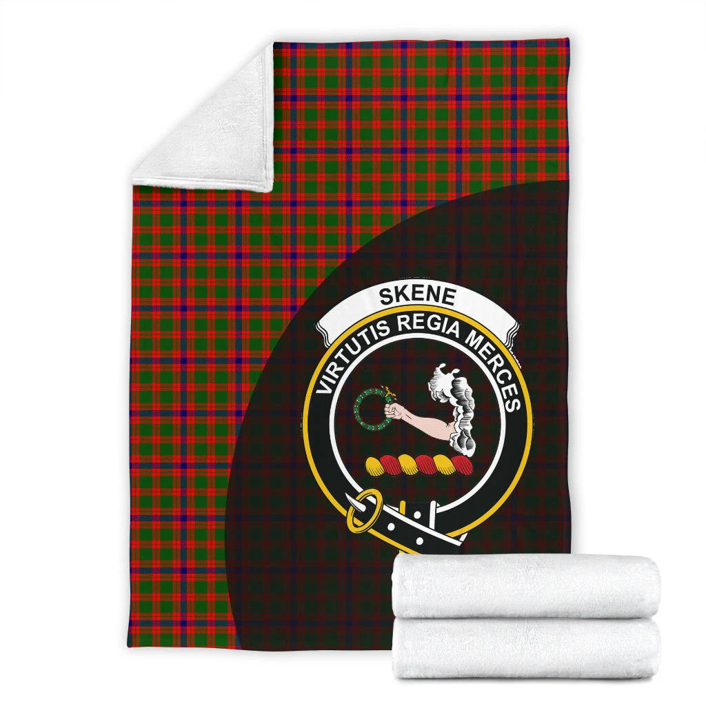 Skene Modern Clan Blanket, Scottish Tartan Skene Modern Clans Blanket Wave Style