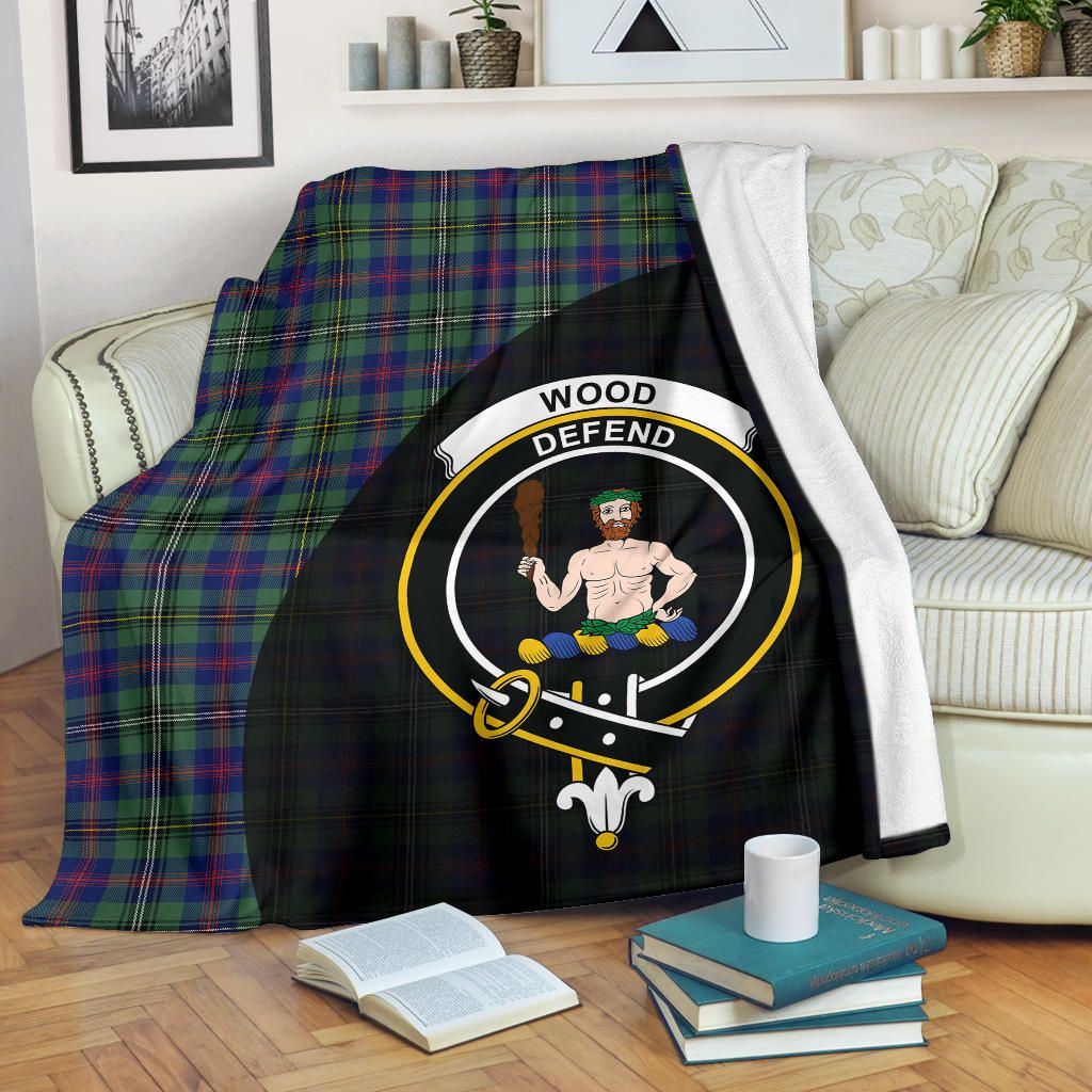 Wood Modern Clan Blanket, Scottish Tartan Wood Modern Clans Blanket Wave Style