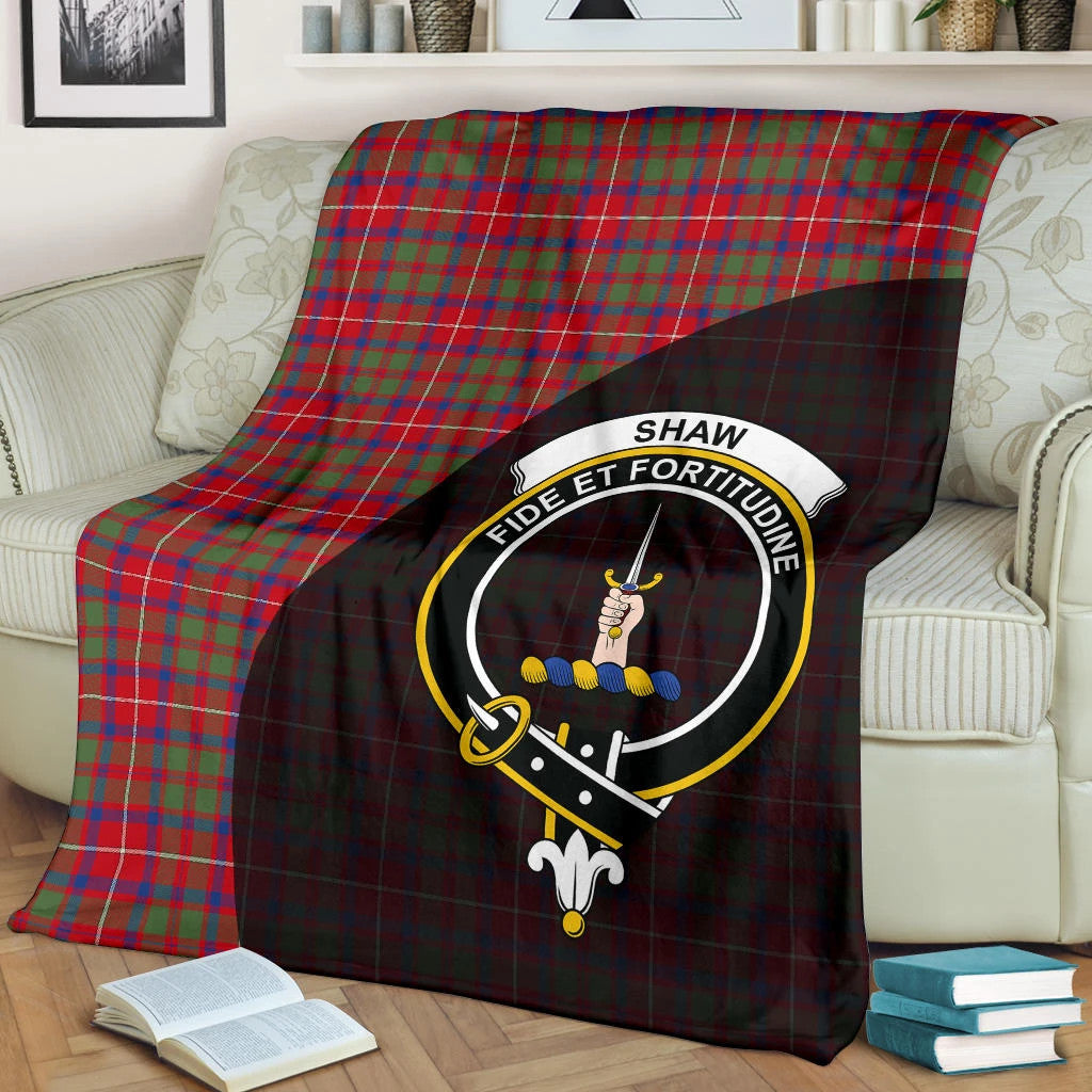 Shaw Red Modern Clan Blanket, Scottish Tartan Shaw Red Modern Clans Blanket Wave Style