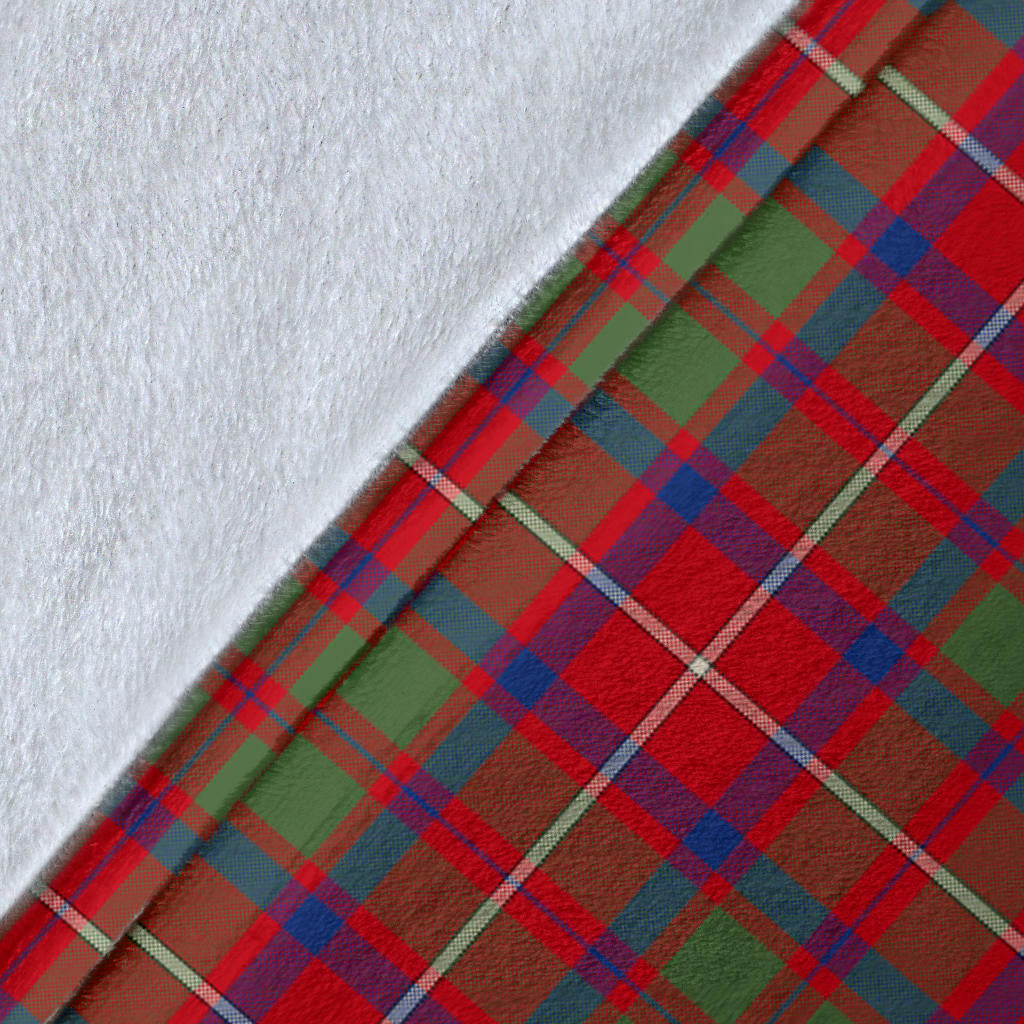 Shaw Red Modern Clan Blanket, Scottish Tartan Shaw Red Modern Clans Blanket Wave Style