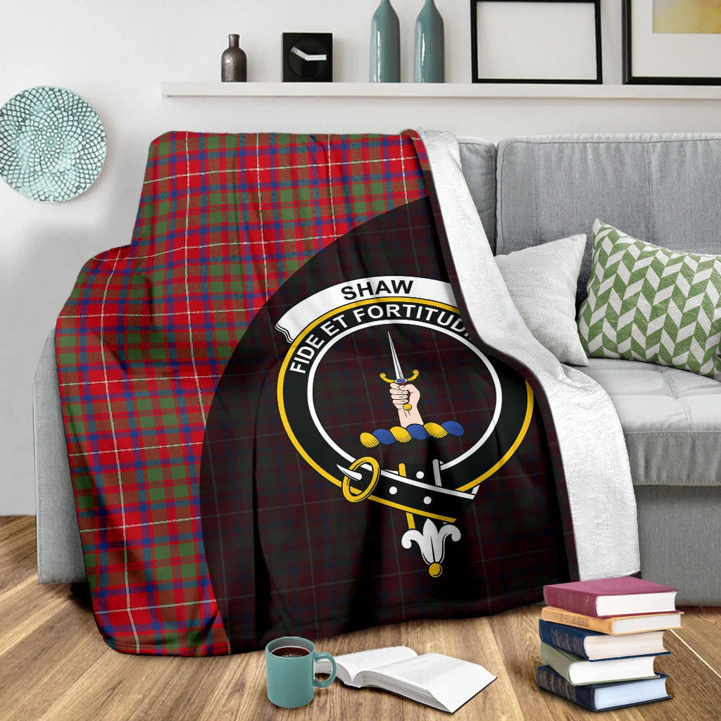 Shaw Red Modern Clan Blanket, Scottish Tartan Shaw Red Modern Clans Blanket Wave Style