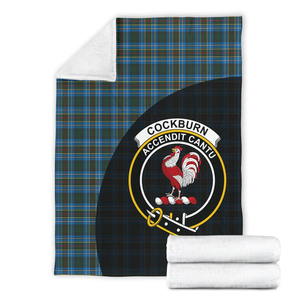 Cockburn Modern Clan Blanket, Scottish Tartan Cockburn Modern Clans Blanket Wave Style