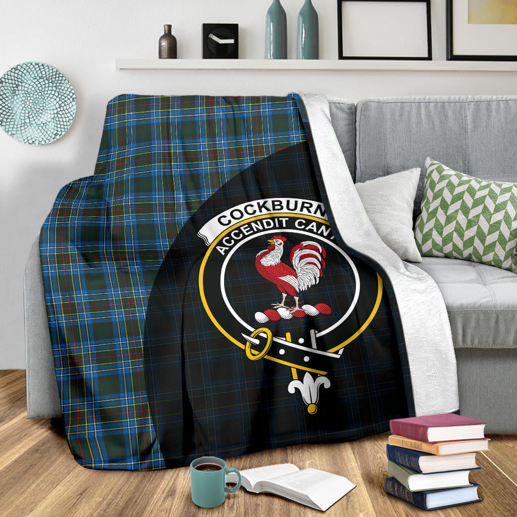 Cockburn Modern Clan Blanket, Scottish Tartan Cockburn Modern Clans Blanket Wave Style