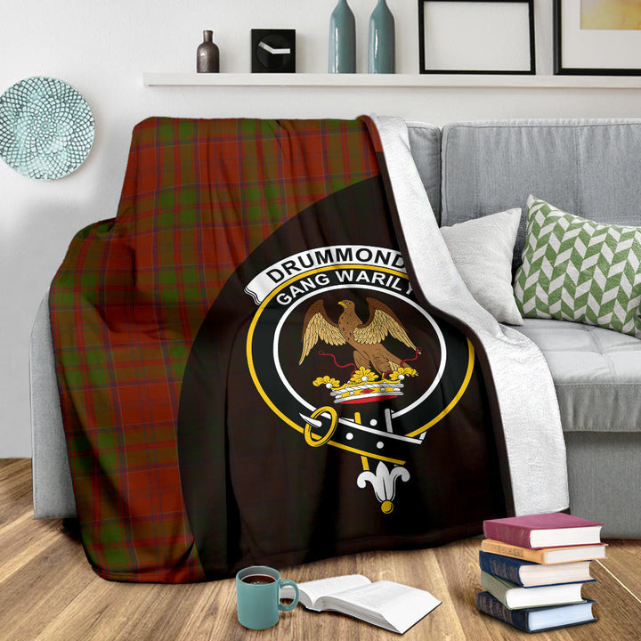 Drummond Clan Clan Blanket, Scottish Tartan Drummond Clan Clans Blanket Wave Style