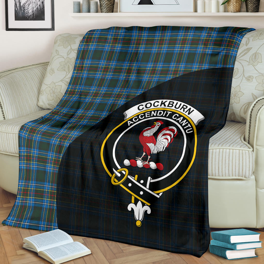 Cockburn Modern Clan Blanket, Scottish Tartan Cockburn Modern Clans Blanket Wave Style